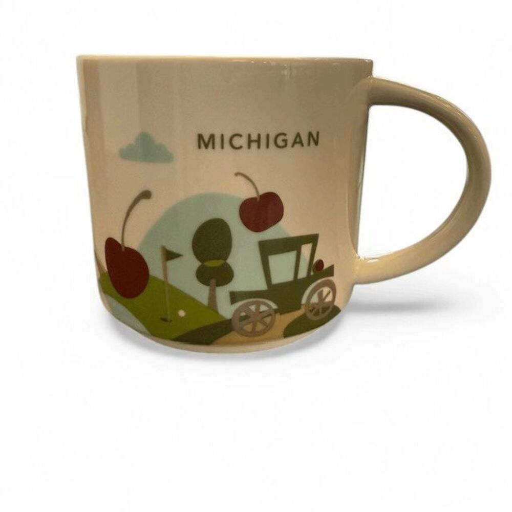 Starbucks Retired "You Are Here" Michigan Collectible Ceramic‎ Coffee Mug